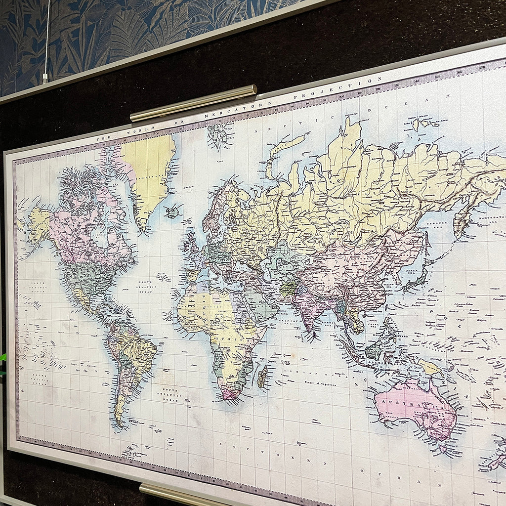 Vintage World Map Wall Art