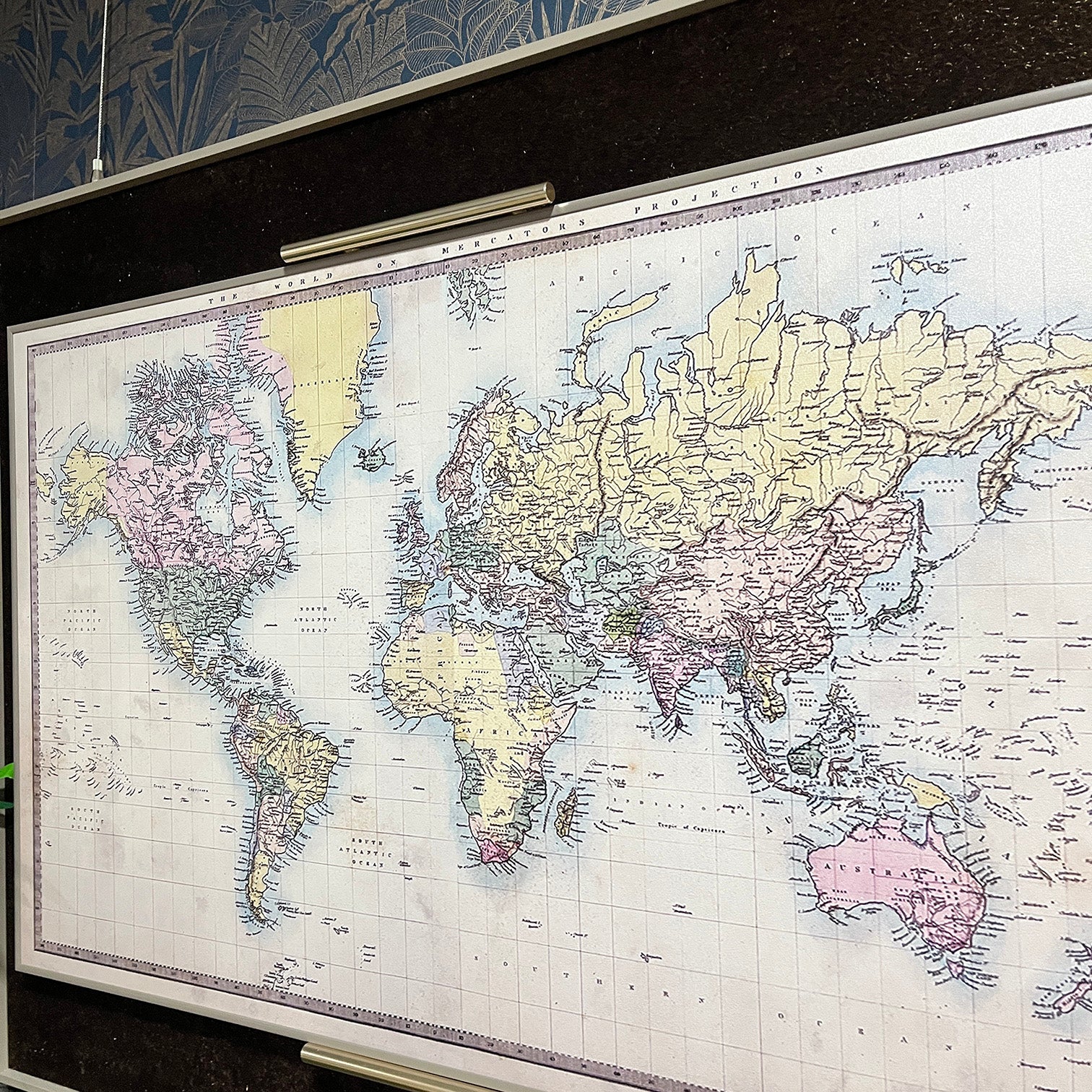 Vintage World Map Wall Art