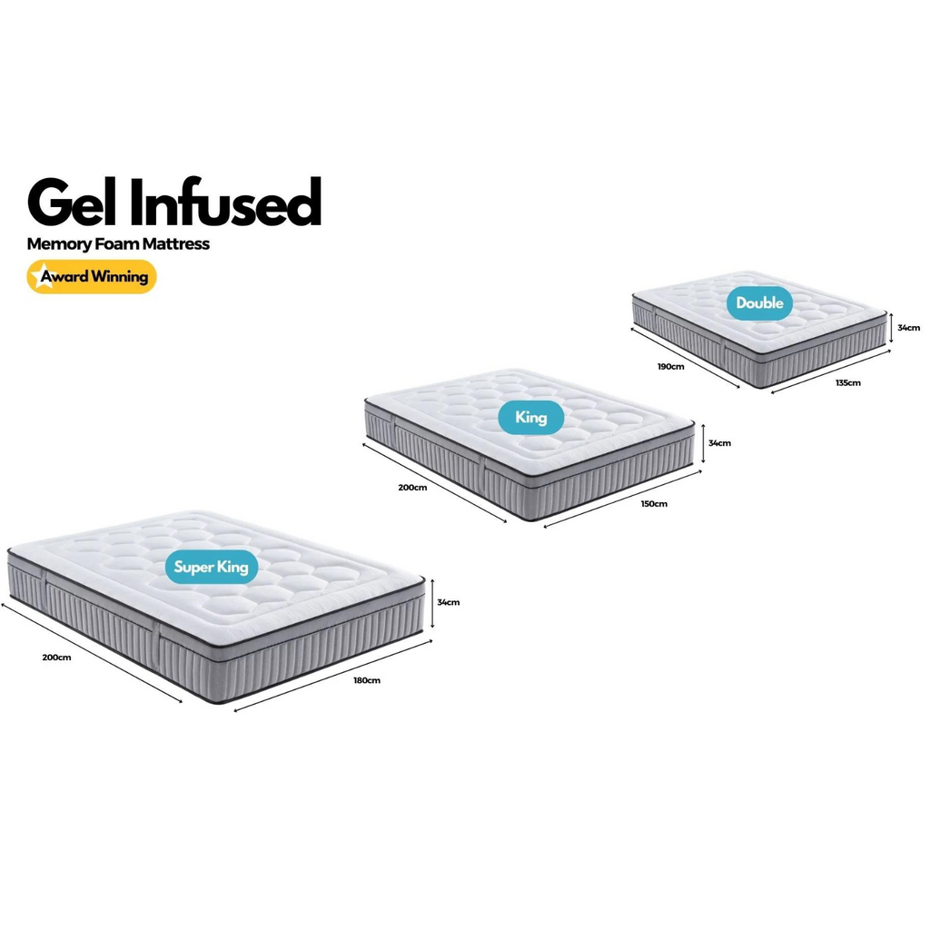 Gel Cool Memory Foam Mattress - Super King