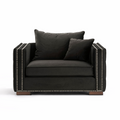 Moscow Black Velvet Snuggle Chair