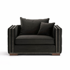 Moscow Black Velvet Snuggle Chair