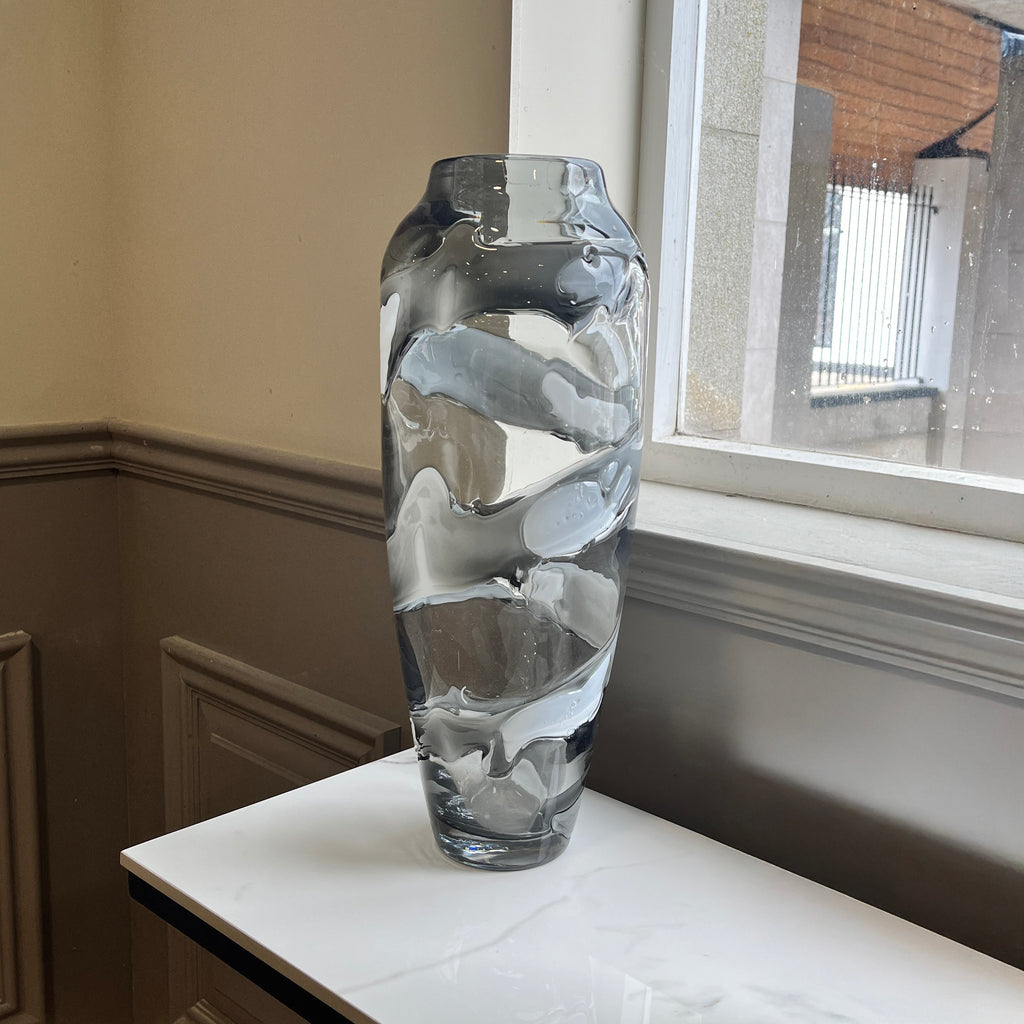 Grey Drip Vase