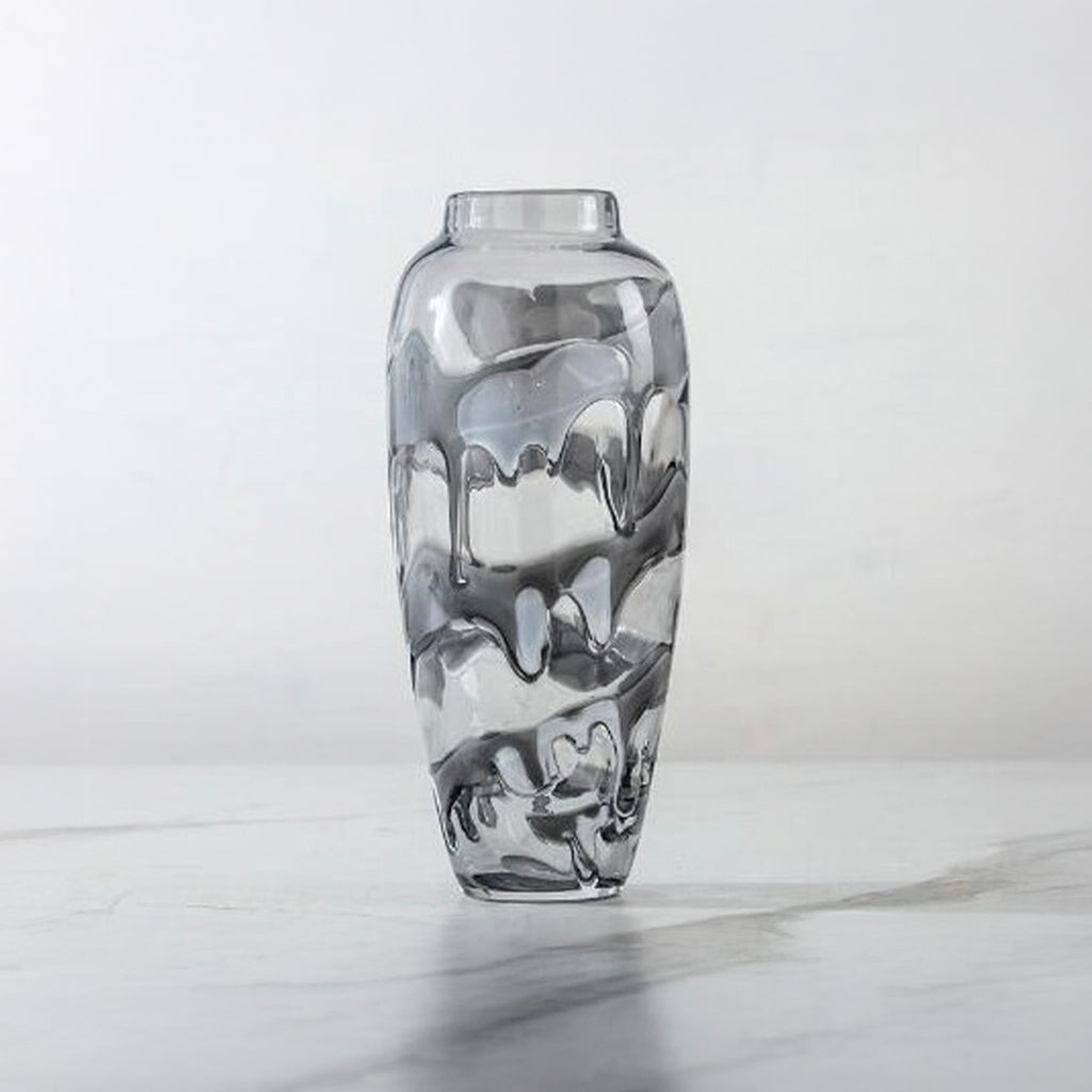 Grey Drip Vase