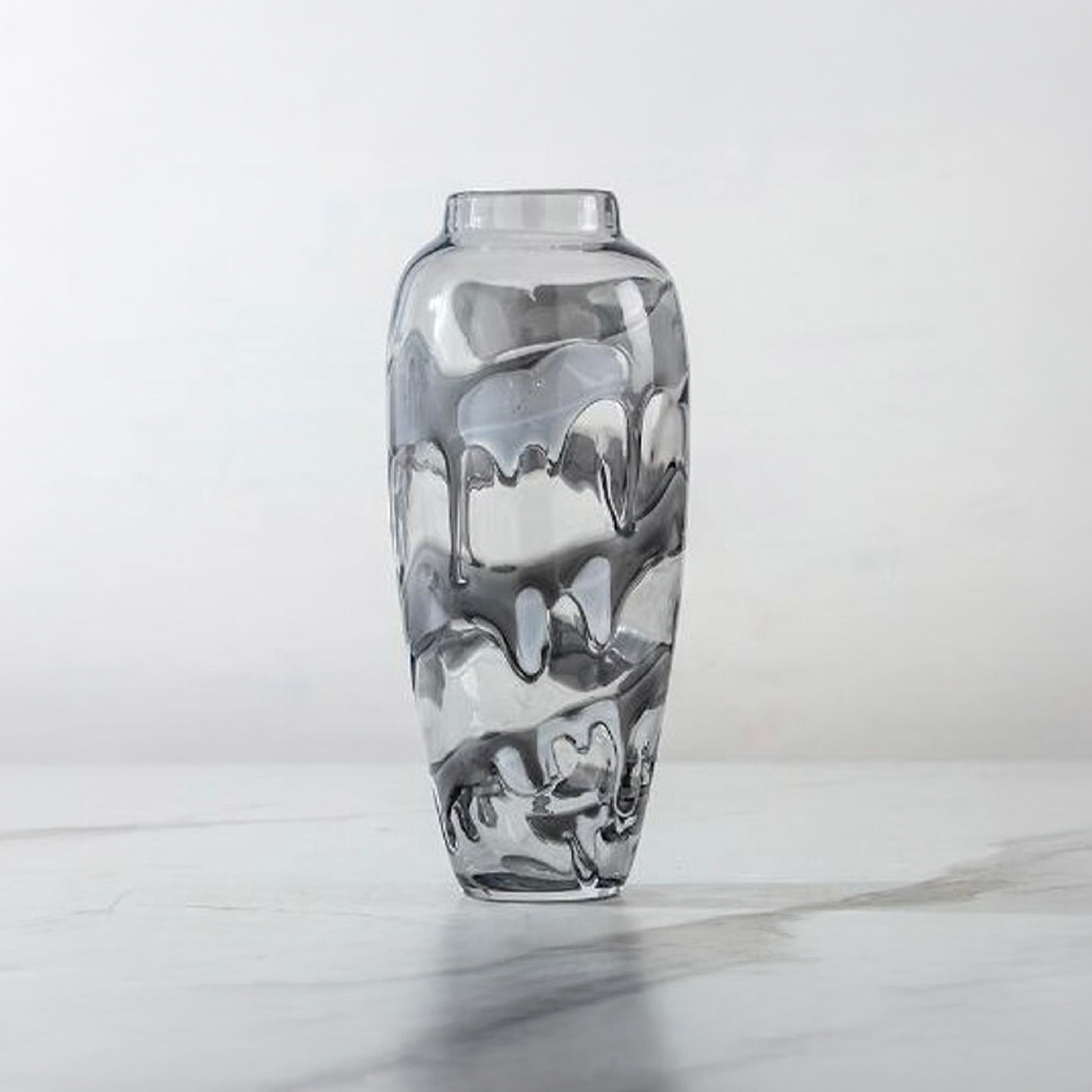 Grey Drip Vase