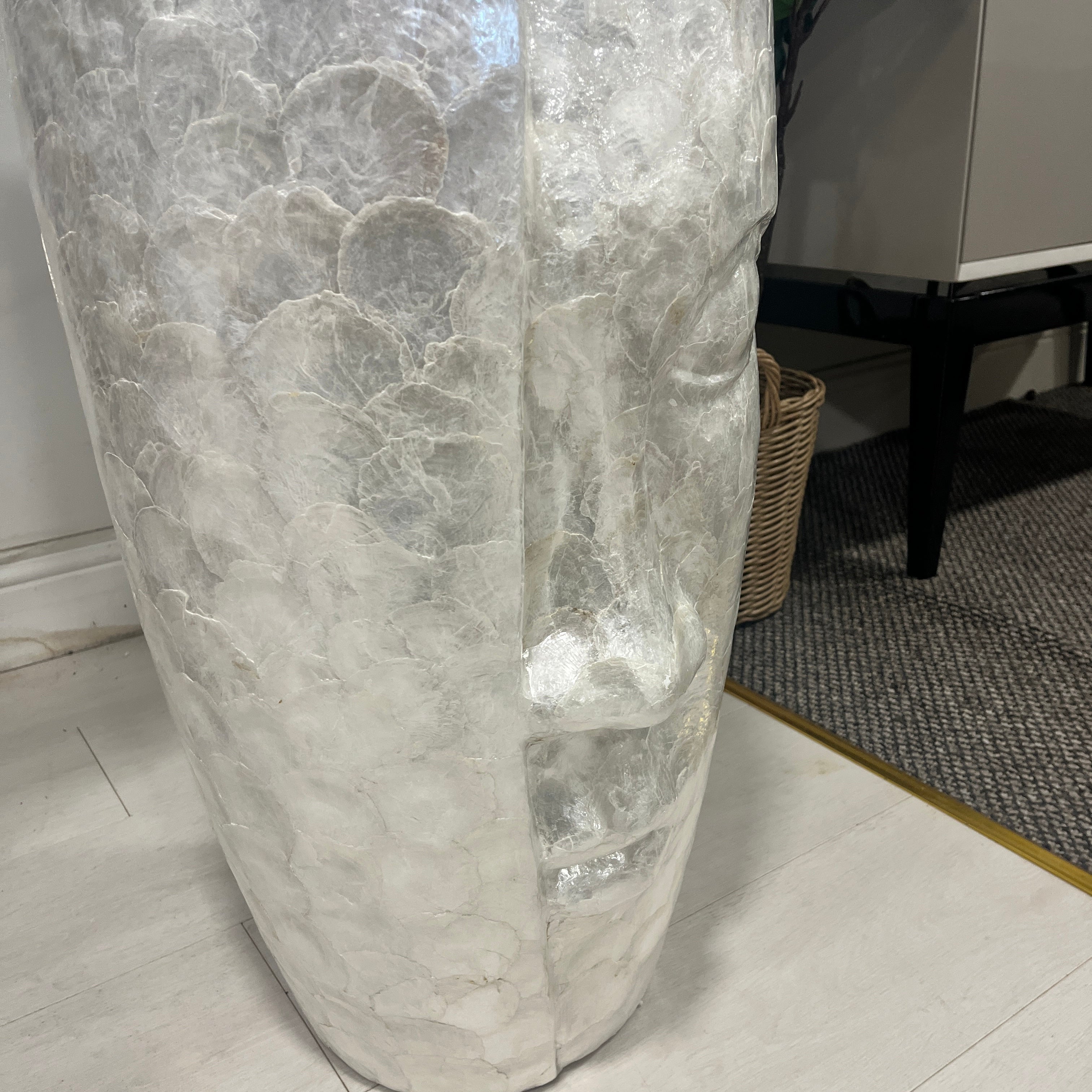 Tall Face Vase Pearl