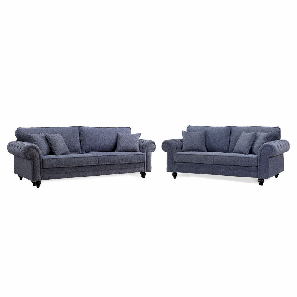 Chelsea Suite - (4 Seater & 3 Seater - Blue)