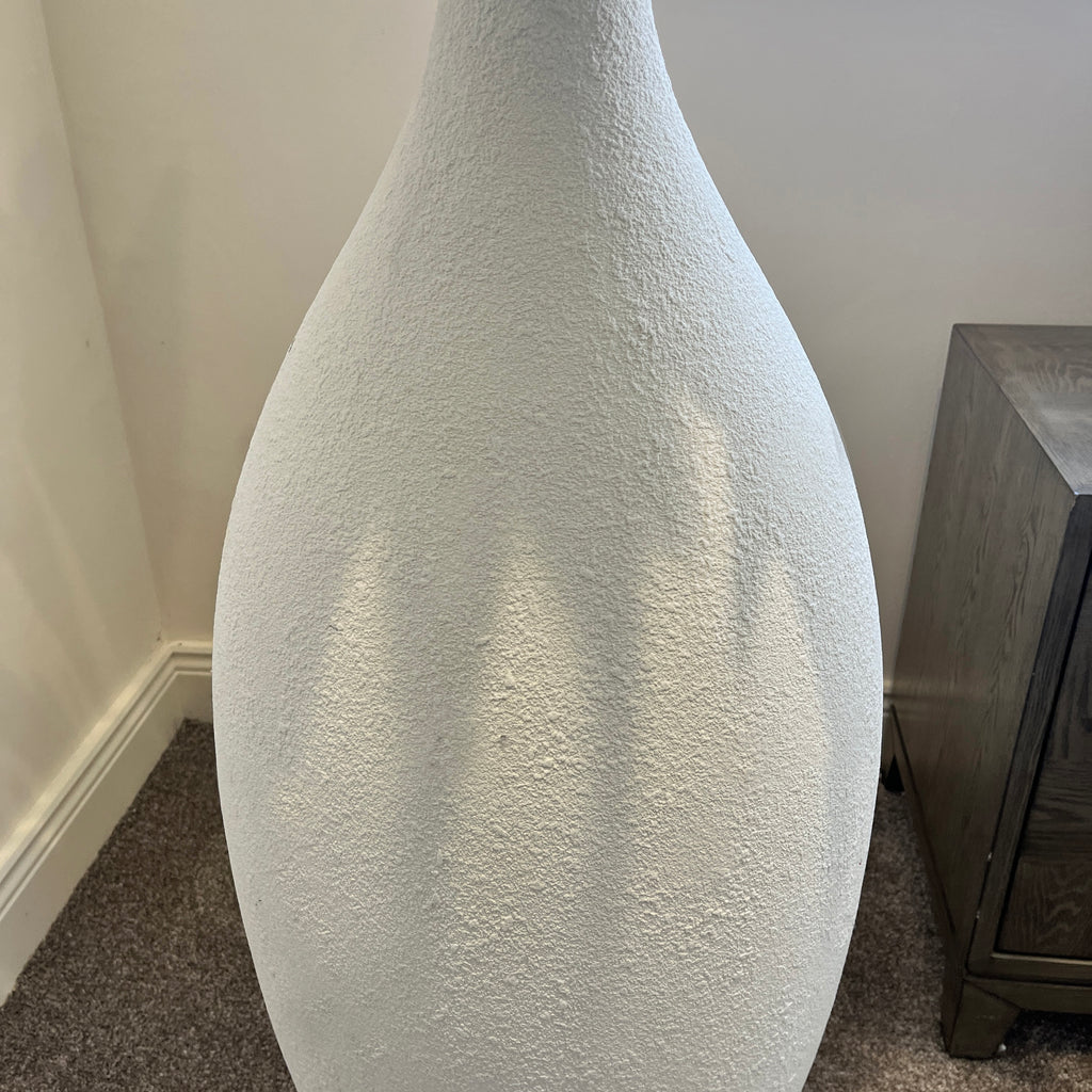 White Textured Resin Pot 1m
