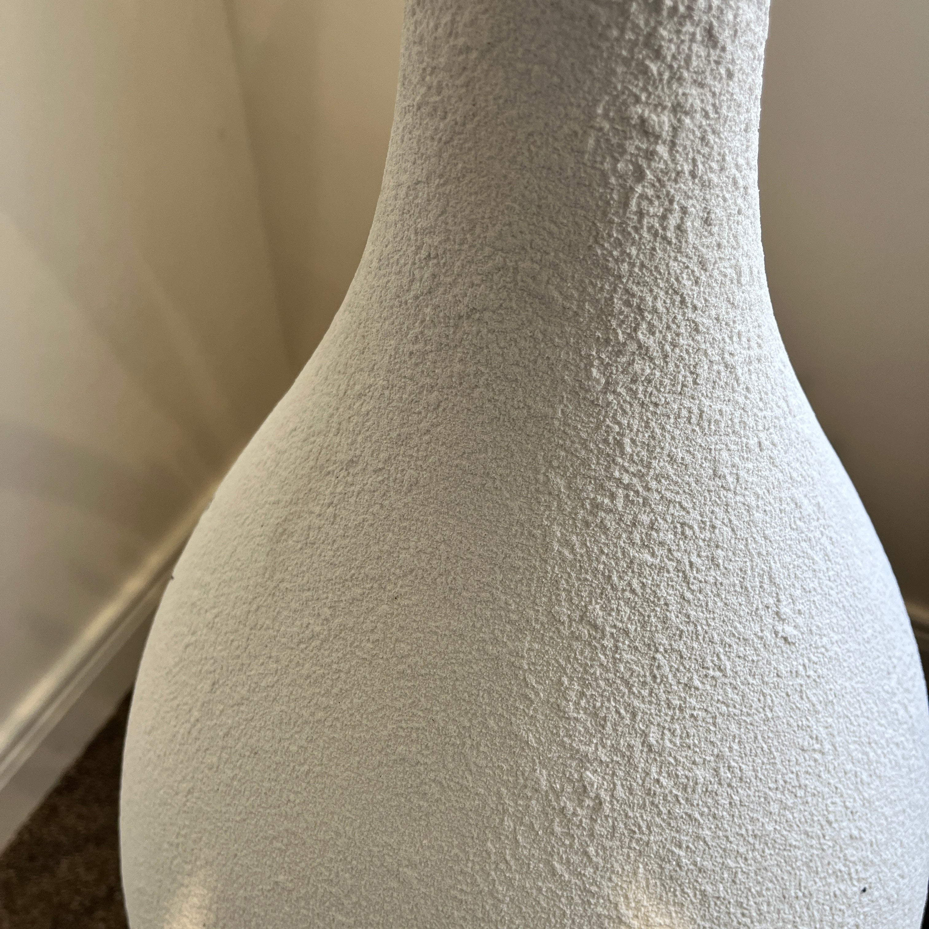 White Textured Resin Pot 1m