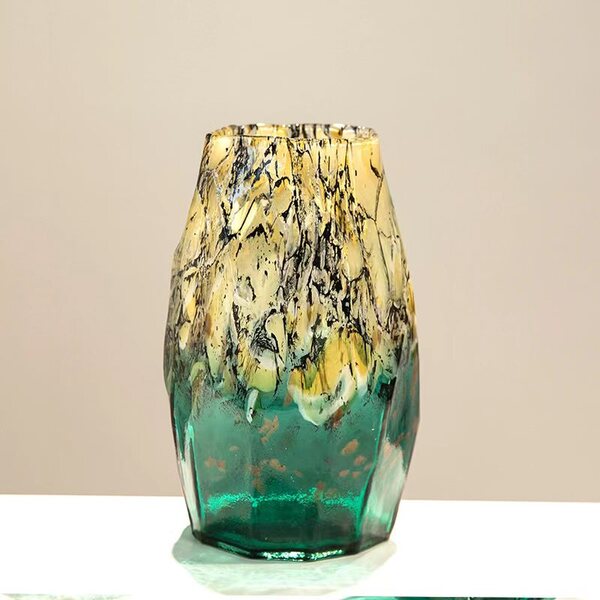 Gold and Green Twist Vase