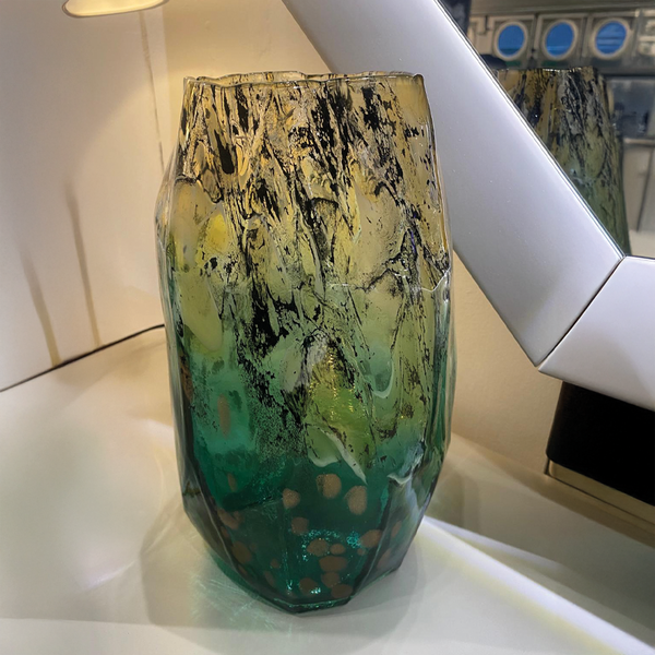 Gold and Green Twist Vase