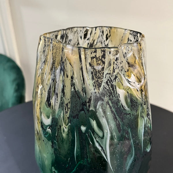 Gold and Green Twist Vase