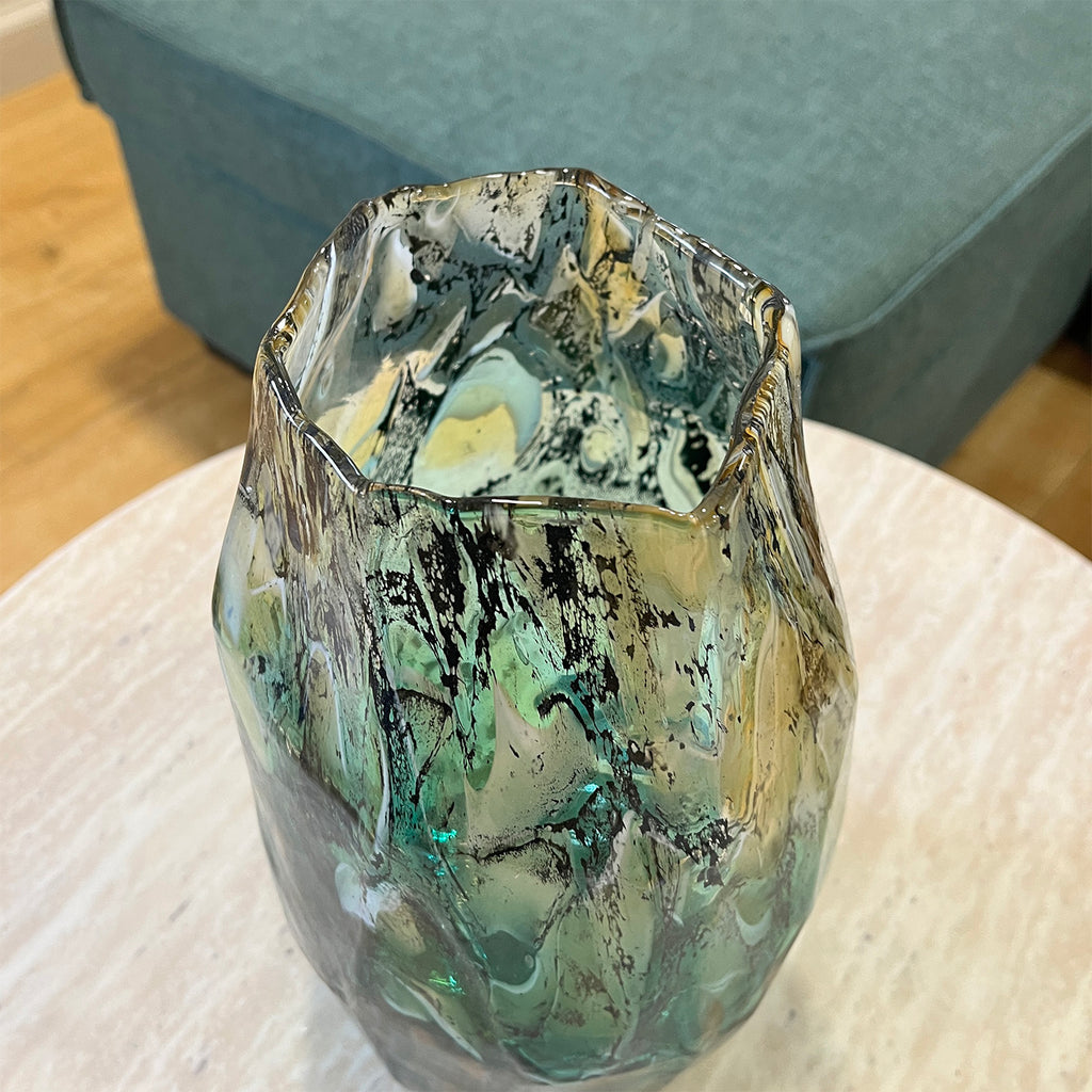 Gold and Green Twist Vase