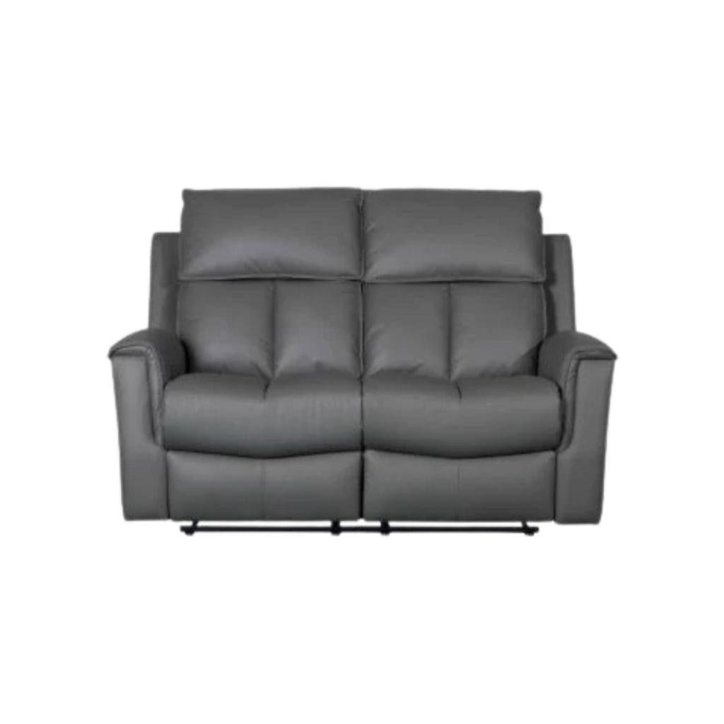 Bergamo Leather 3+2 Seater Dark Grey Recliner Sofa Set