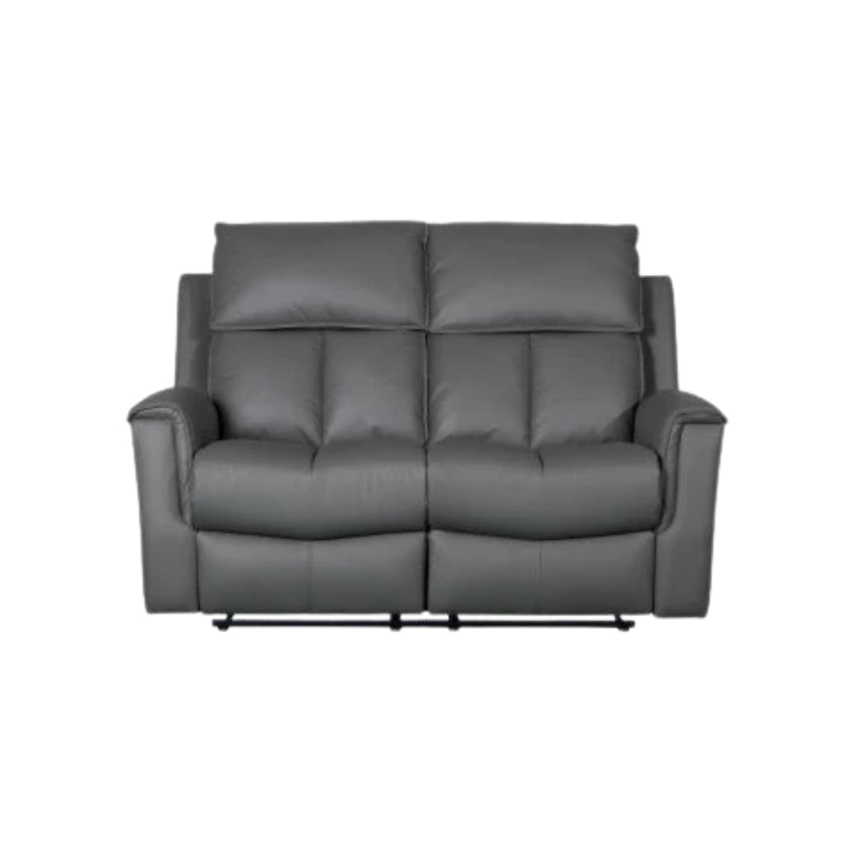 Bergamo Leather 3+2 Seater Dark Grey Recliner Sofa Set