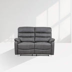 Taylor 2 Seater Recliner - Leather Air - Antique Grey