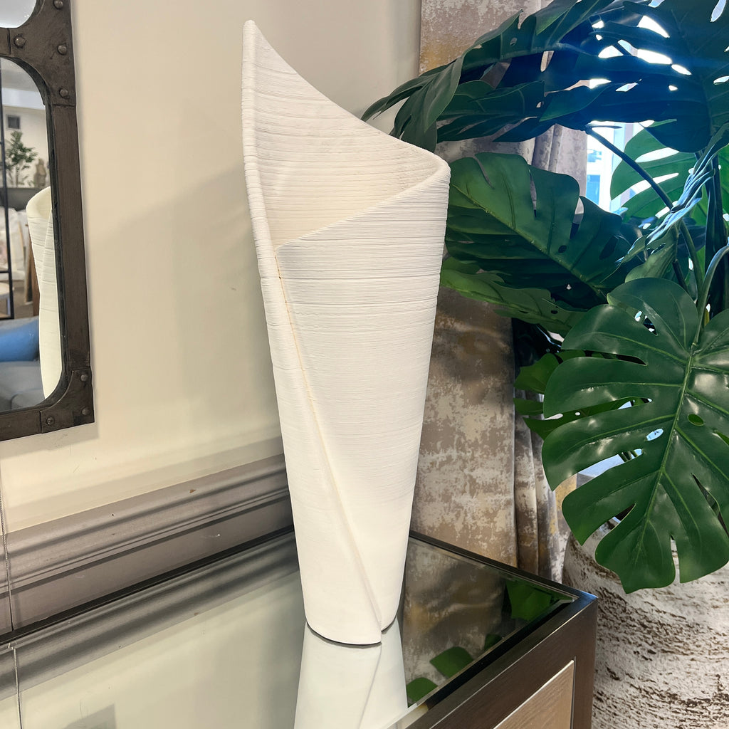 Ceramic White Wrap Vase