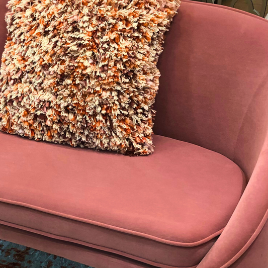 Arlo Pink Velvet 2 Seater Sofa