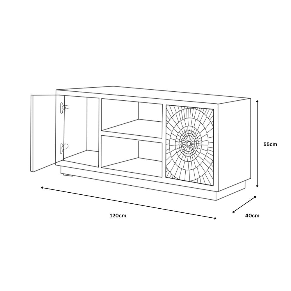 Frenso Silver Geometric TV Unit