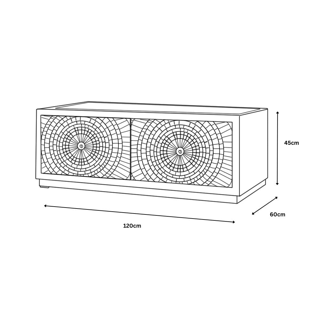 Frenso Silver Geometric Coffee Table