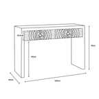 Frenso Silver Geometric Console Table