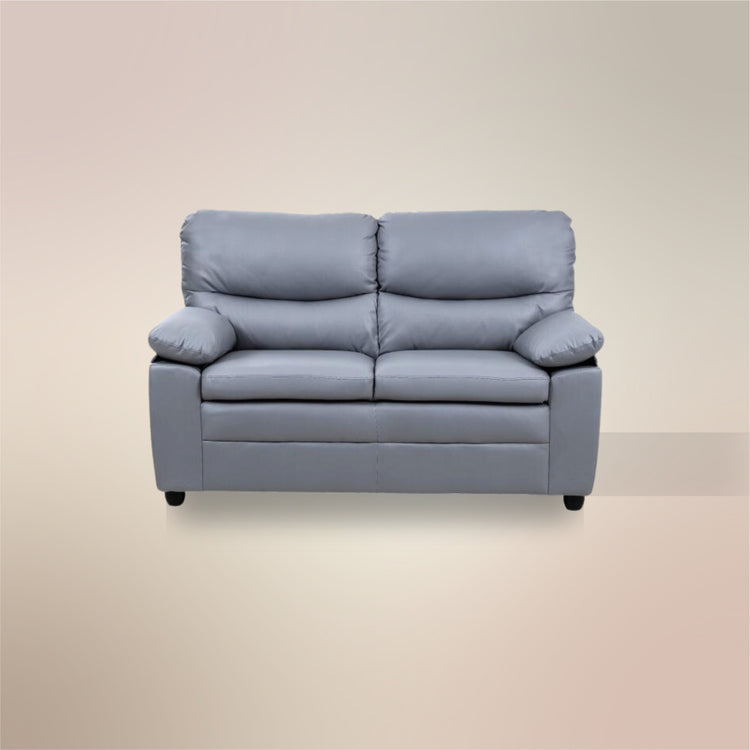 Andreas Grey Faux Leather 2 Seater Sofa