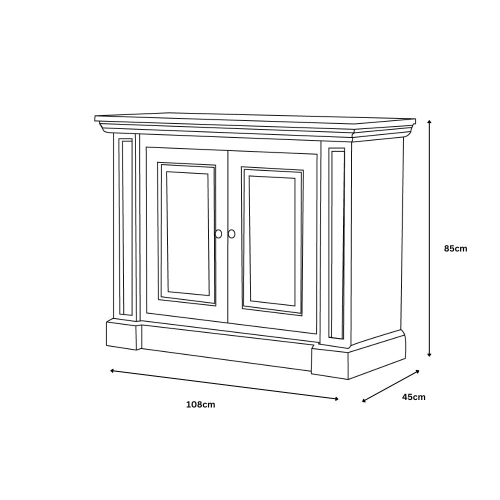 Harvard 2 Door Chest - Dark Bayur