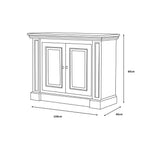 Harvard 2 Door Chest - Dark Bayur