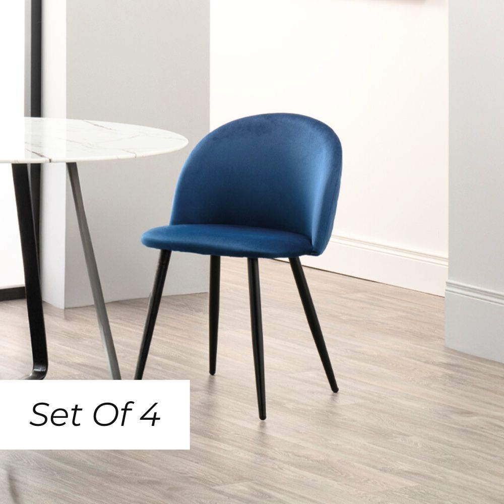 Lotus Dining Chair - Royal Blue (Set of 4)