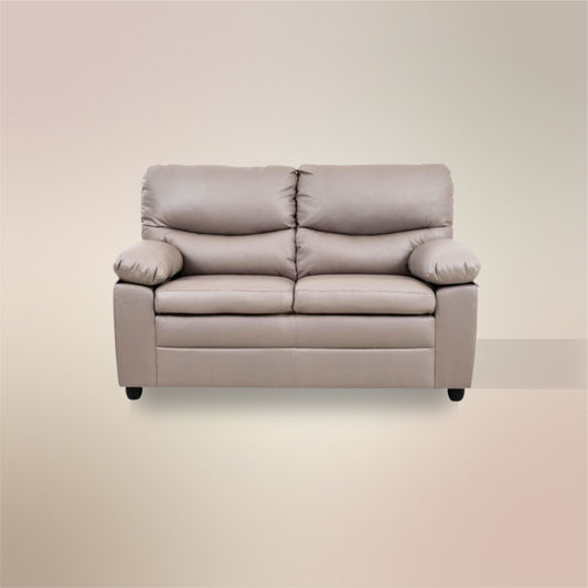 Andreas Taupe Faux Leather 2 Seater Sofa