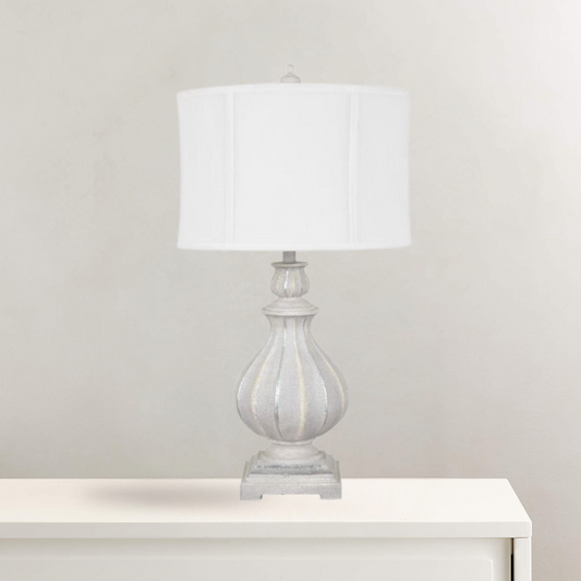 Amina White Table Lamp