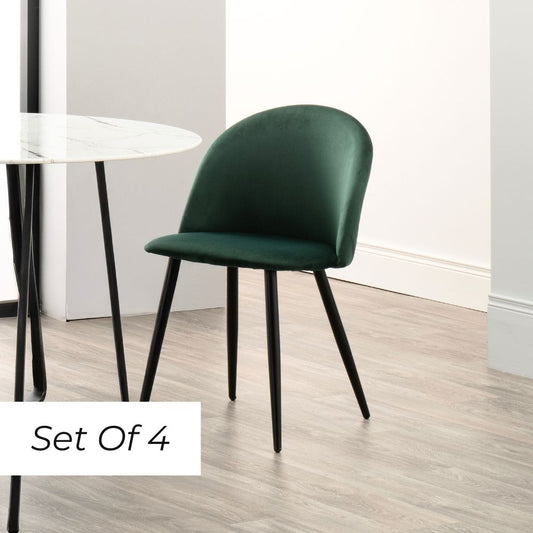 Lotus Dining Chair - Emerald Green  (Set of 4)