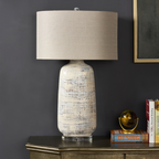 Sanderson White Grey Table Lamp