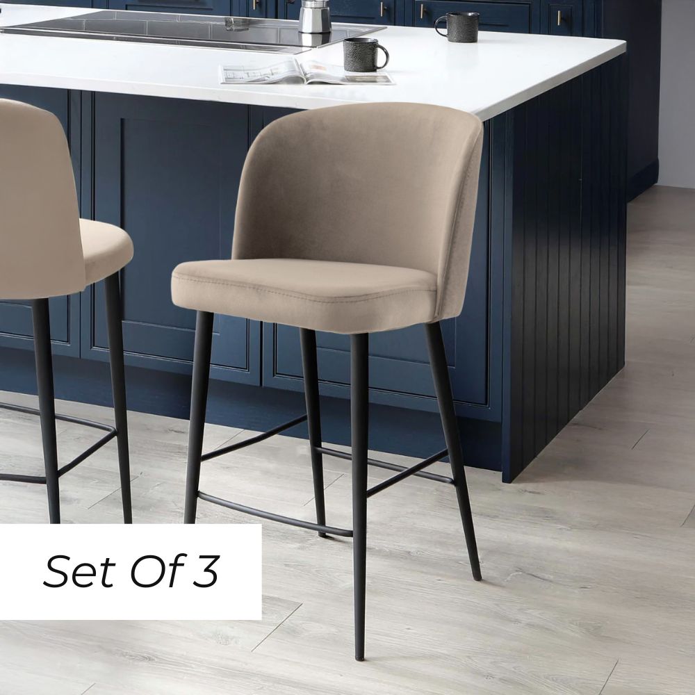 Nova Grey Barstool (Set of 3)