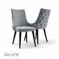 City Dining Chair - Grey Velvet (Set of 6)