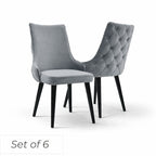 City Dining Chair - Grey Velvet (Set of 6)