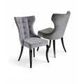 Oslo Dining Chair - Grey Velvet (Set of 2)