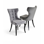 Oslo Dining Chair - Grey Velvet (Set of 2)
