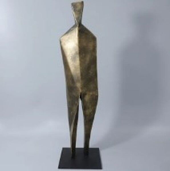 Abstract Bronze Man Statue