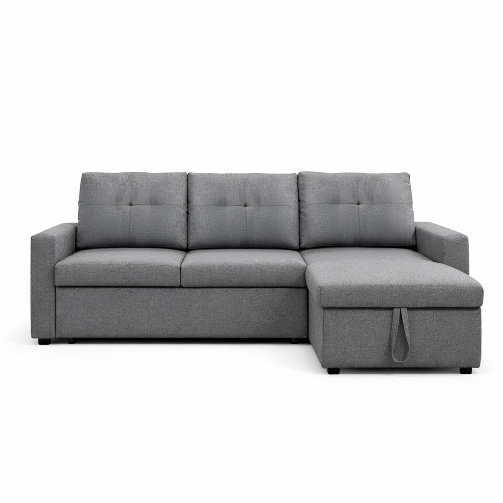 Lincoln Interchangeable Corner Sofa Bed - Grey