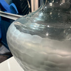 Textured Black Glass Vase