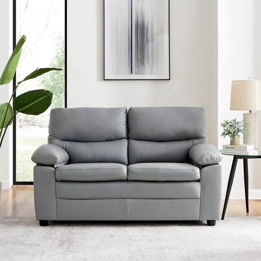 Andreas Grey Faux Leather 3+2+1 Seater Set