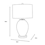 Alba White Glass Table Lamp