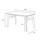 Alice 150cm Dining Table in colour Wenge