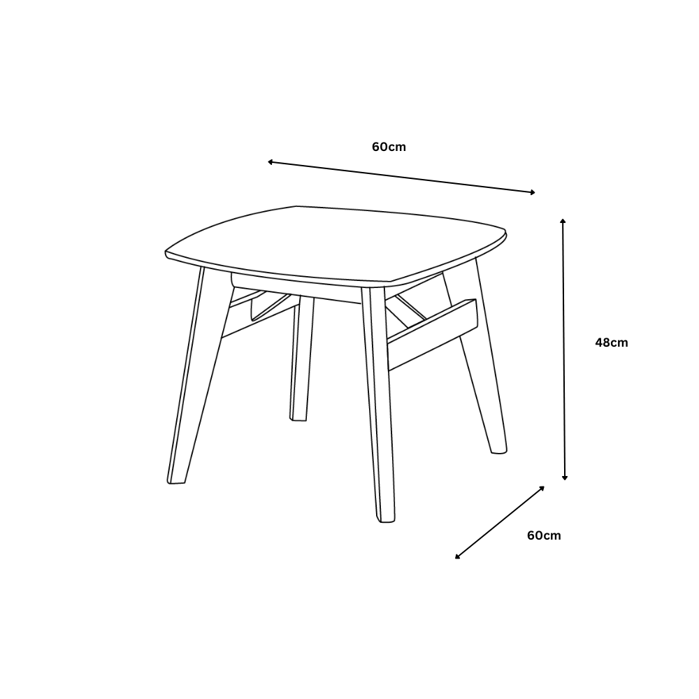 Alice End Table in colour Wenge