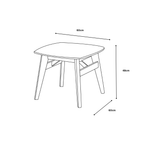 Alice End Table in colour Wenge