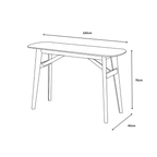 Alice Console Table in colour Wenge