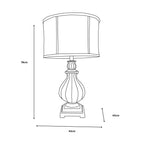 Amina White Table Lamp