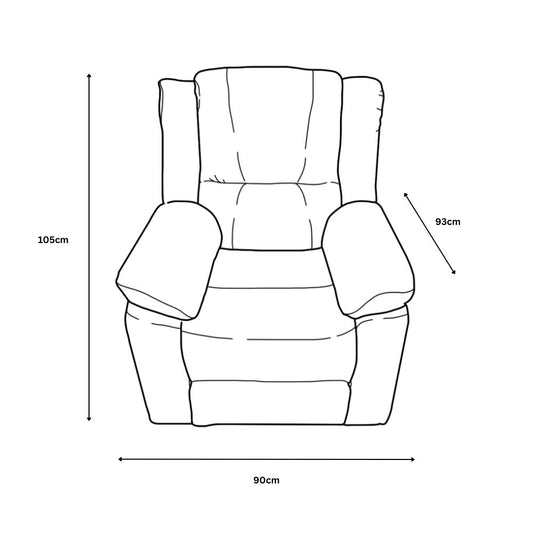 Austin Armchair Recliner - Dark Grey