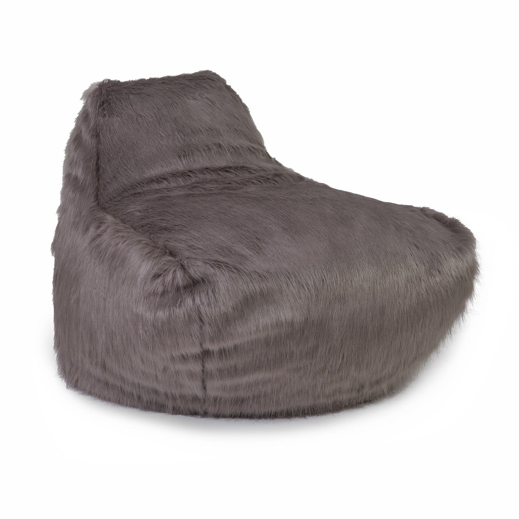 Faux Sheepskin Grey Bean Bag
