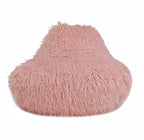 Faux Sheepskin Pink Bean Bag